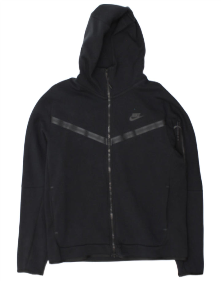 Nike Mens Zip Hoodie Sweater Medium Navy Blue Colourblock Cotton