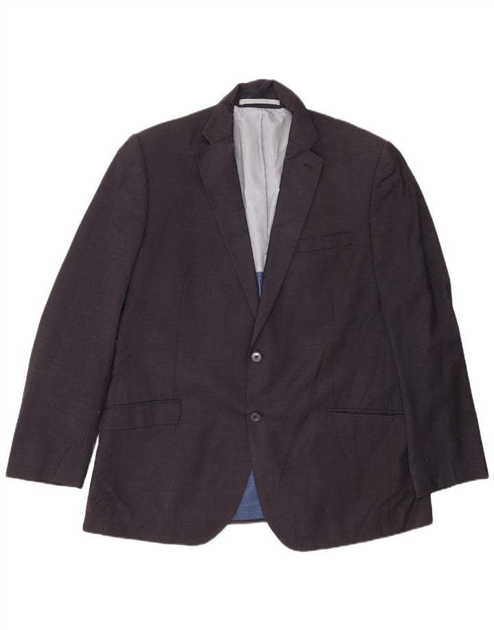 Marks & Spencer Mens 2 Button Regular Fit Blazer Jacket EU 54 XL Navy Blue