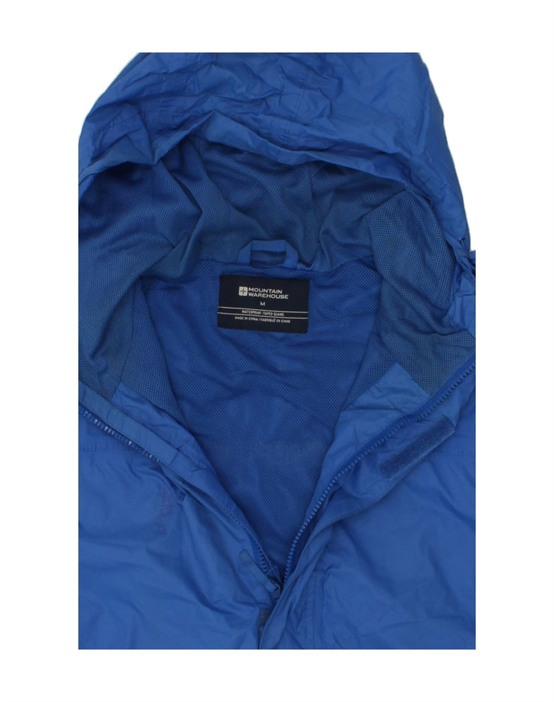 MOUNTAIN WAREHOUSE Mens Hooded Rain Jacket UK 38 Medium Blue Nylon | Vintage Mountain Warehouse | Thrift | Second-Hand Mountain Warehouse | Used Clothing | Messina Hembry 