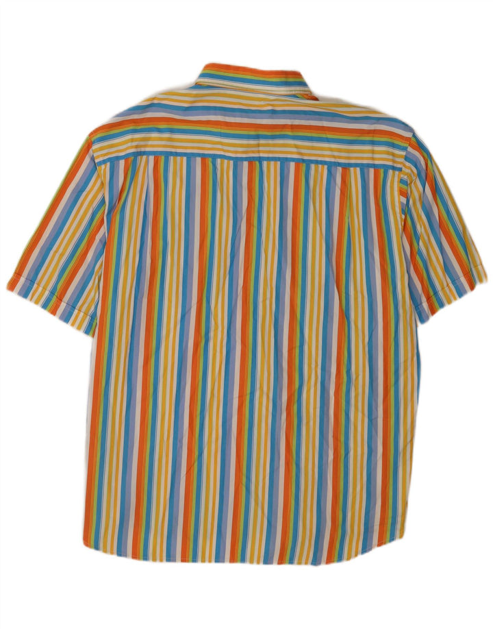 Paul & Shark Mens Short Sleeve Shirt Size 43 XL Multicoloured Striped