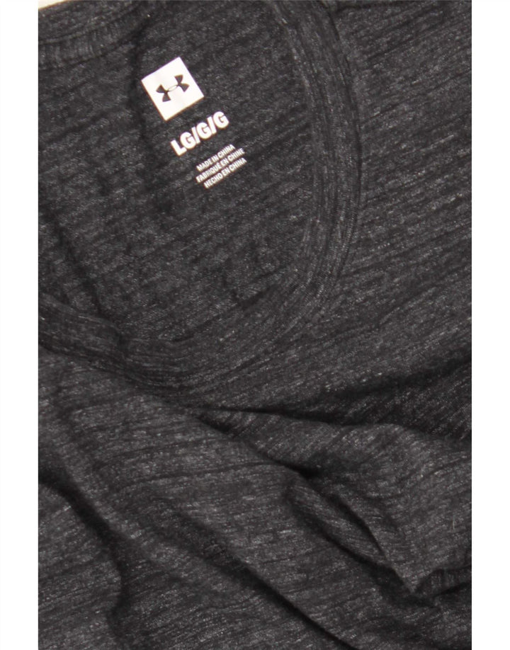 Under Armour Mens Top Long Sleeve Large Grey Flecked