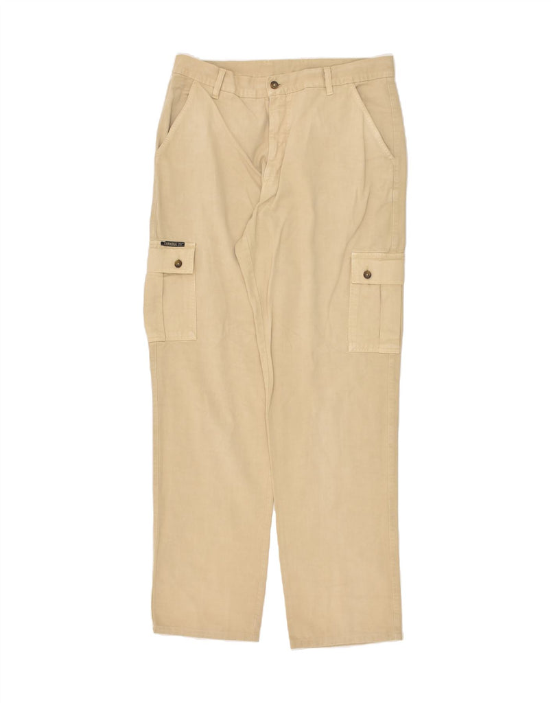 CARRERA Mens Straight Cargo Trousers W34 L33 Beige Cotton | Vintage Carrera | Thrift | Second-Hand Carrera | Used Clothing | Messina Hembry 