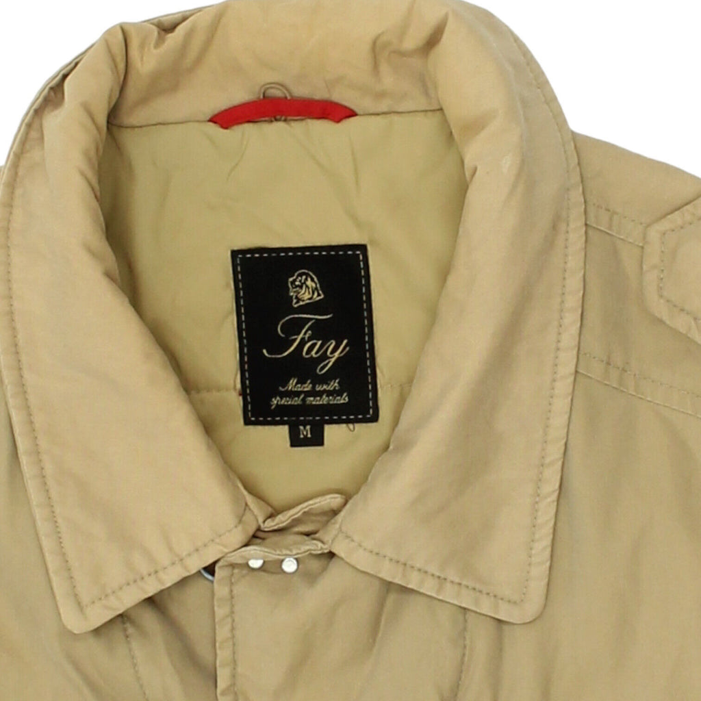 Fay Mens Beige Padded Utility Coat | Vintage High End Designer Jacket VTG | Vintage Messina Hembry | Thrift | Second-Hand Messina Hembry | Used Clothing | Messina Hembry 