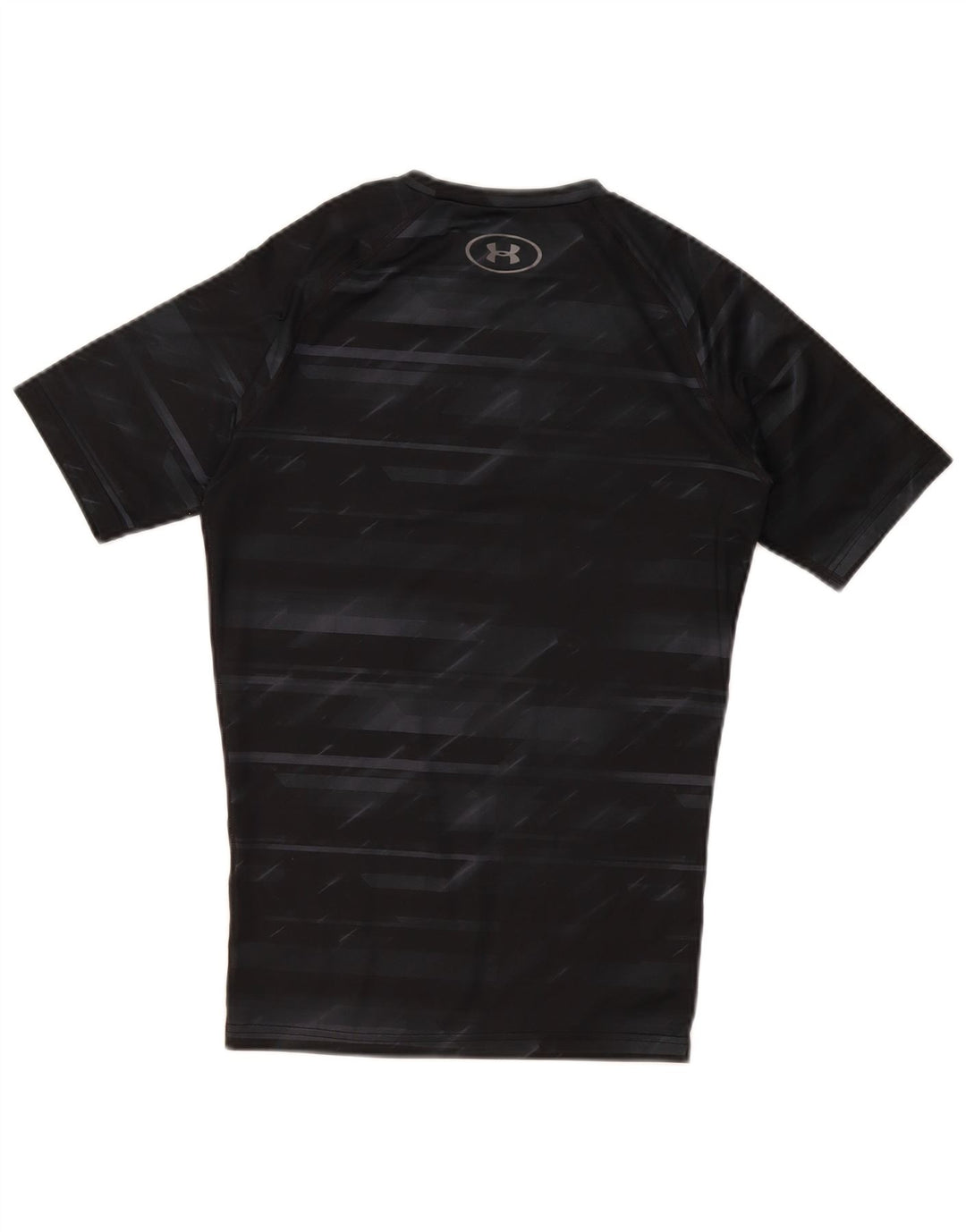 Under Armour Mens Heat Gear T-Shirt Top Medium Grey Pinstripe