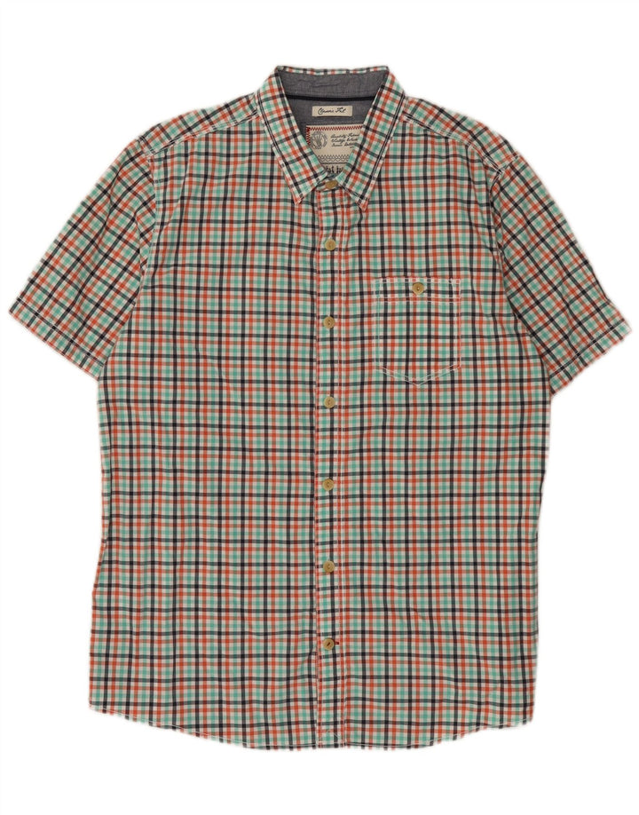 Fat Face Mens Short Sleeve Classic Fit Shirt Large Multicoloured Gingham