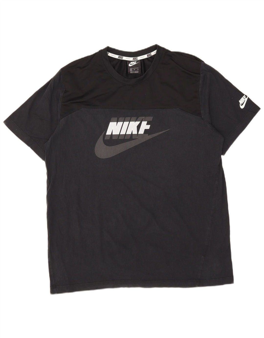 Nike Mens Graphic T-Shirt Top XL Black Cotton