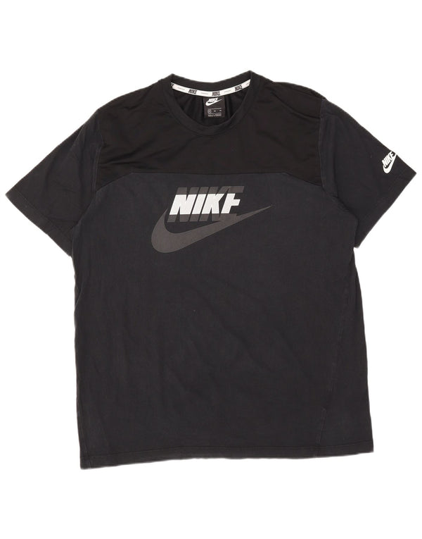 Nike Mens Graphic T-Shirt Top XL Black Cotton