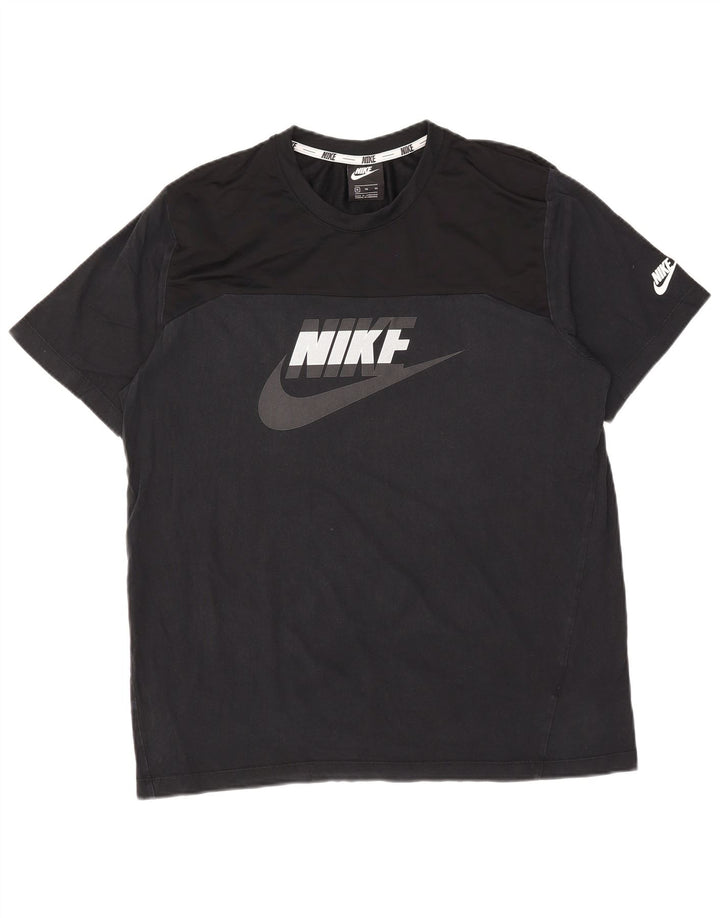 Nike Mens Graphic T-Shirt Top XL Black Cotton