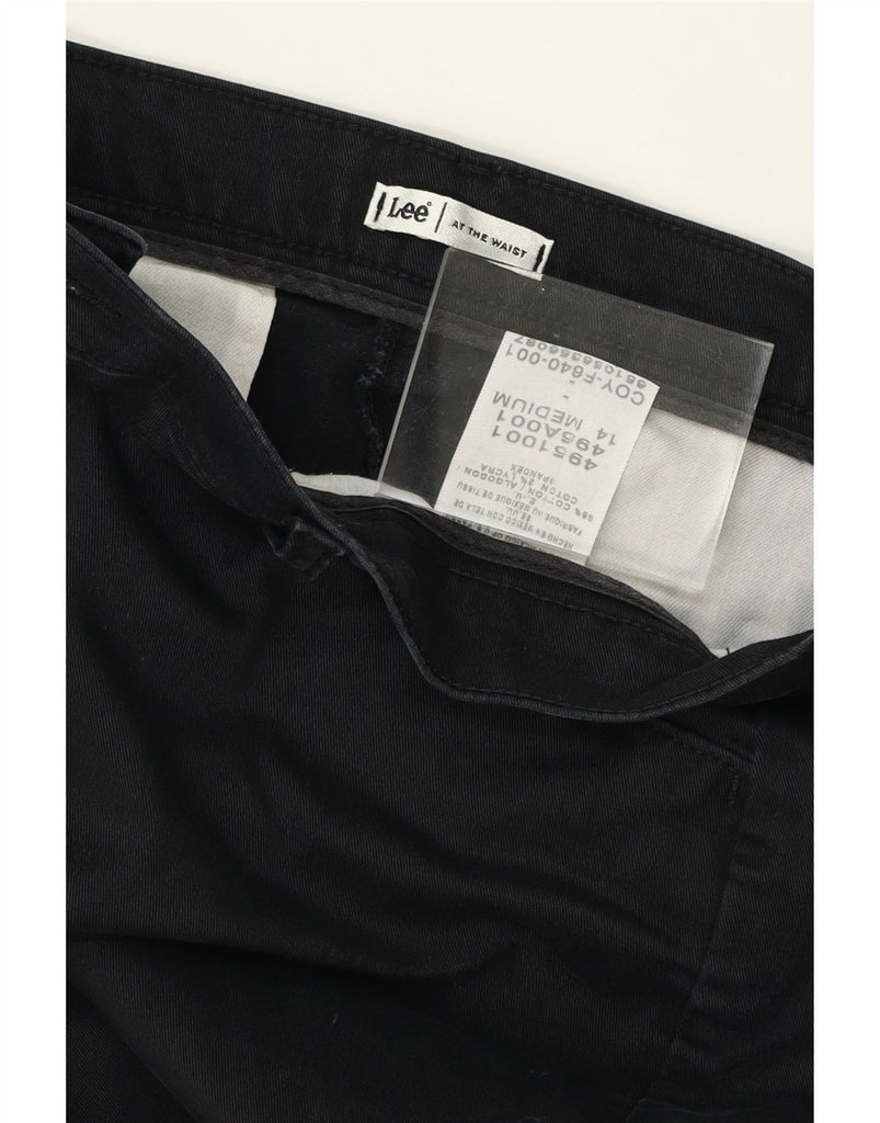 LEE Womens Straight Cropped Trousers US 14 XL W34 L24 Black Cotton Vintage Lee and Second-Hand Lee from Messina Hembry 