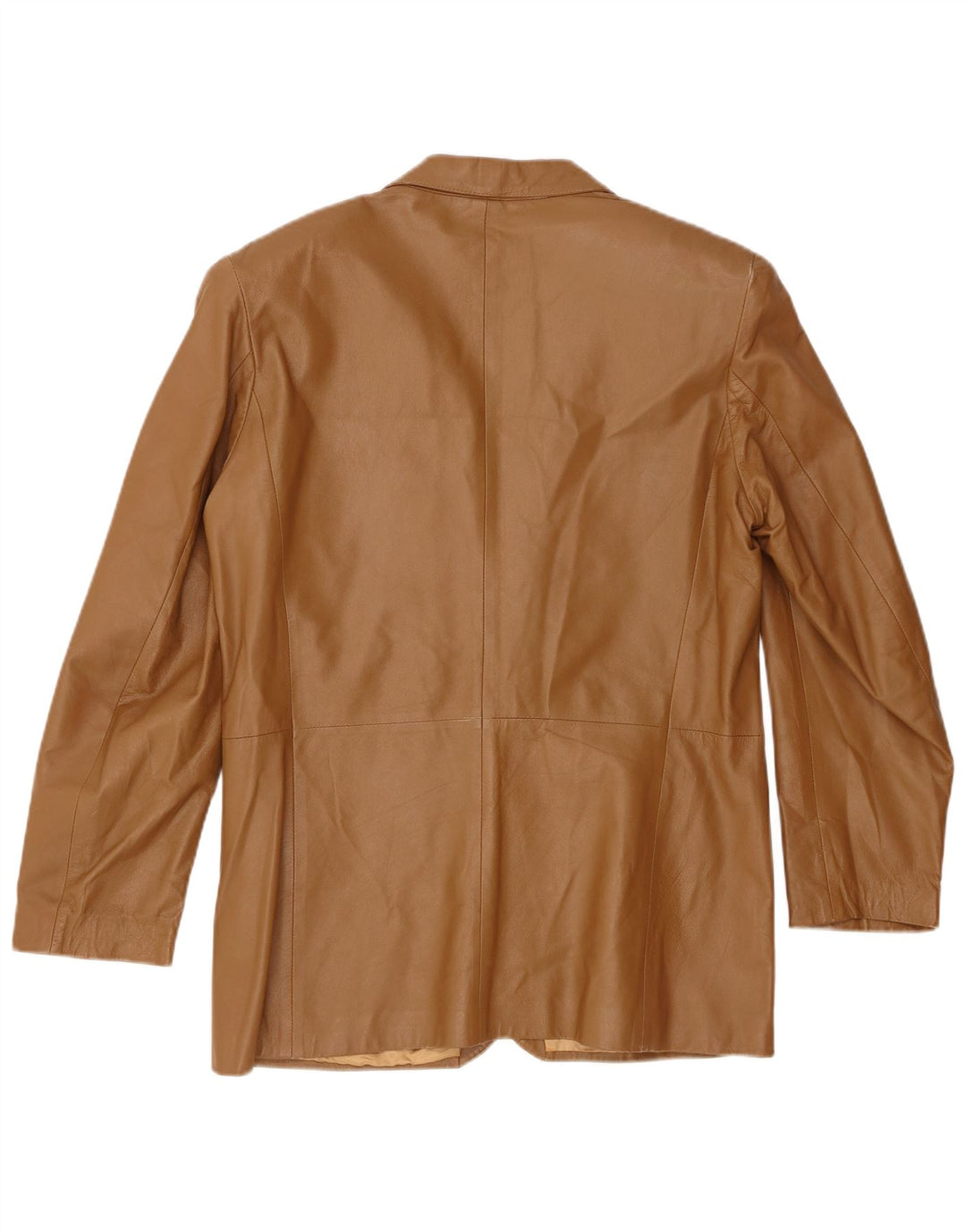 Vintage Mens 2 Button Leather Blazer Jacket IT 50 Large Beige