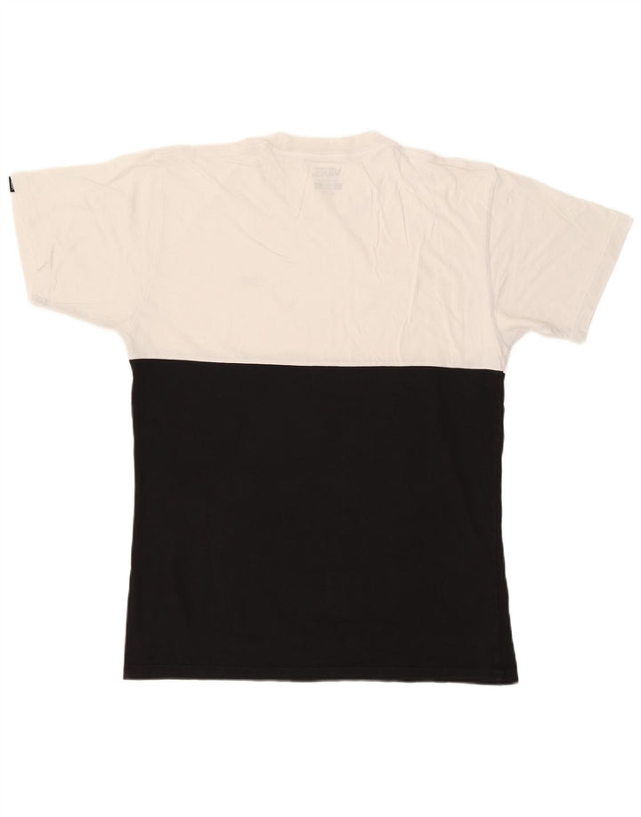 VANS Mens Classic Fit T-Shirt Top Medium Black Colourblock Cotton