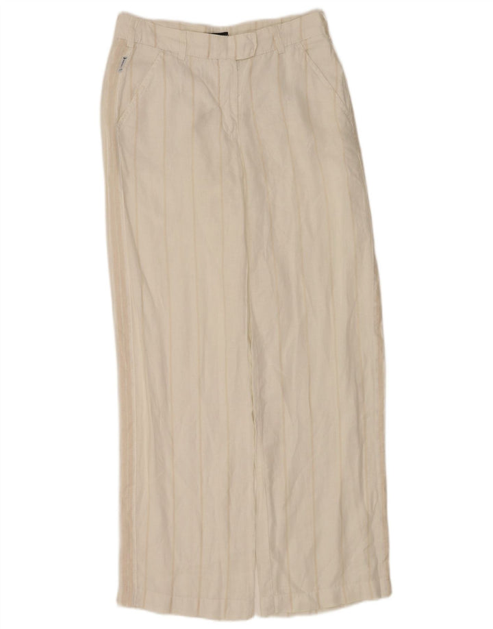 Armani Womens Straight Suit Trousers EU 38 Medium W28 L31 White Striped