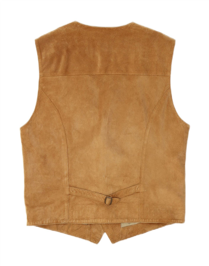 Rover&Lakes Mens Suede Waistcoat IT 50 Medium Beige