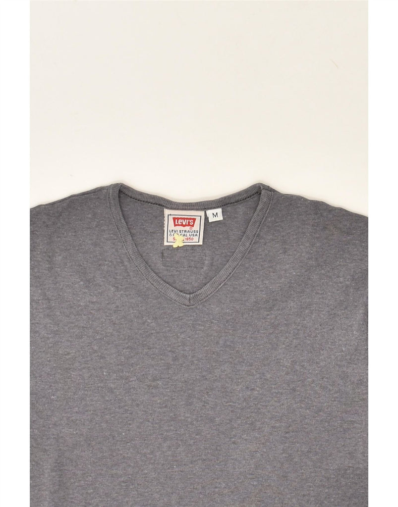 LEVI'S Womens Top Long Sleeve UK 12 Medium Grey Cotton Vintage Levi's and Second-Hand Levi's from Messina Hembry 