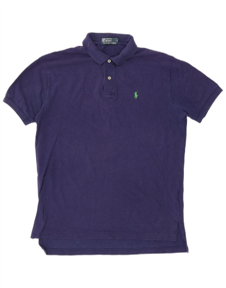Polo Ralph Lauren Mens Polo Shirt Medium Navy Blue Cotton