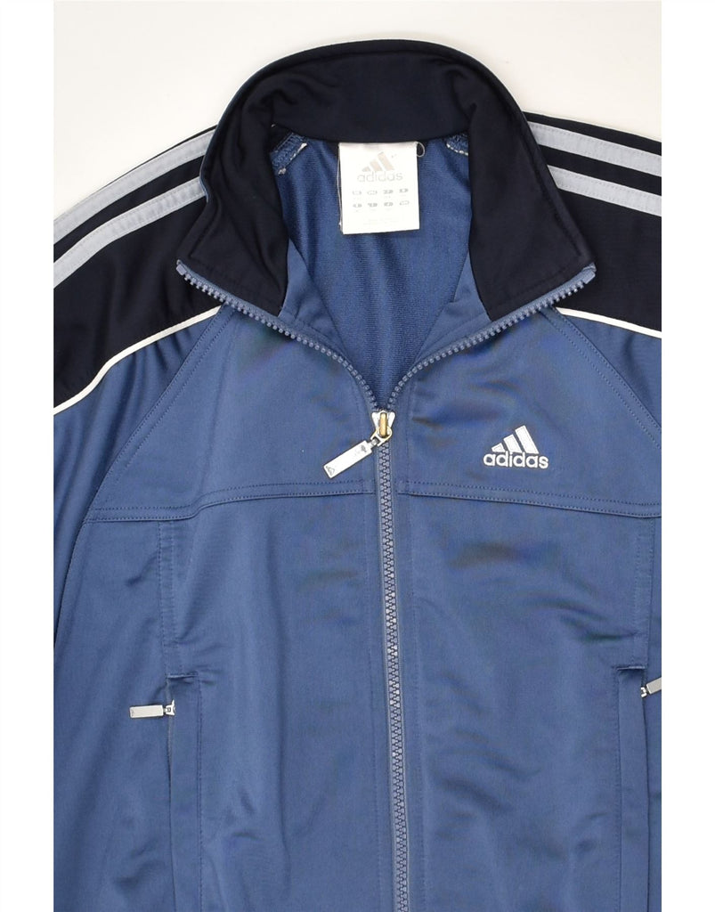 ADIDAS Boys Tracksuit Top Jacket 9-10 Years Navy Blue Polyester | Vintage Adidas | Thrift | Second-Hand Adidas | Used Clothing | Messina Hembry 