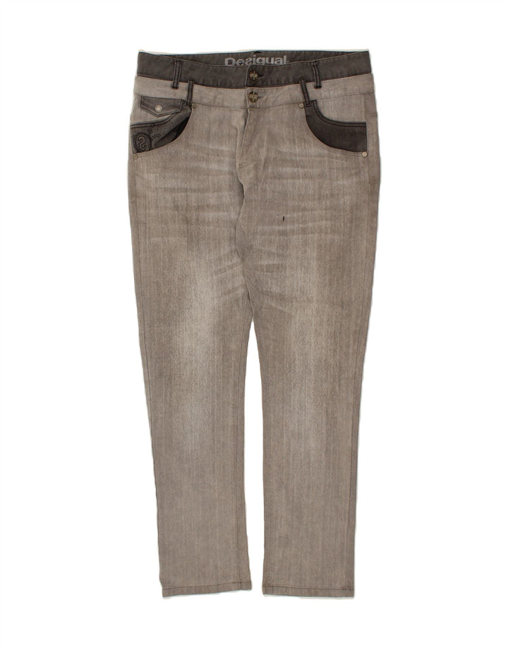 DESIGUAL Womens Slim Jeans W36 L32 Grey Vintage Desigual and Second-Hand Desigual from Messina Hembry 