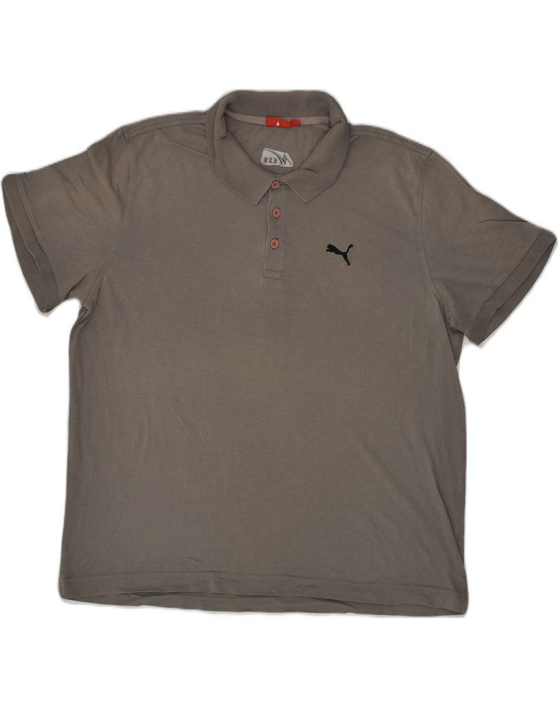 PUMA Mens Polo Shirt XL Grey Cotton | Vintage Puma | Thrift | Second-Hand Puma | Used Clothing | Messina Hembry 