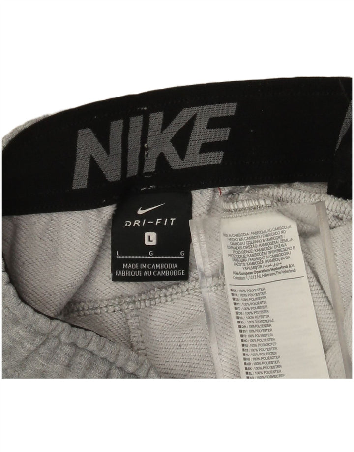 NIKE Mens Tracksuit Trousers Joggers Large  Grey Polyester
