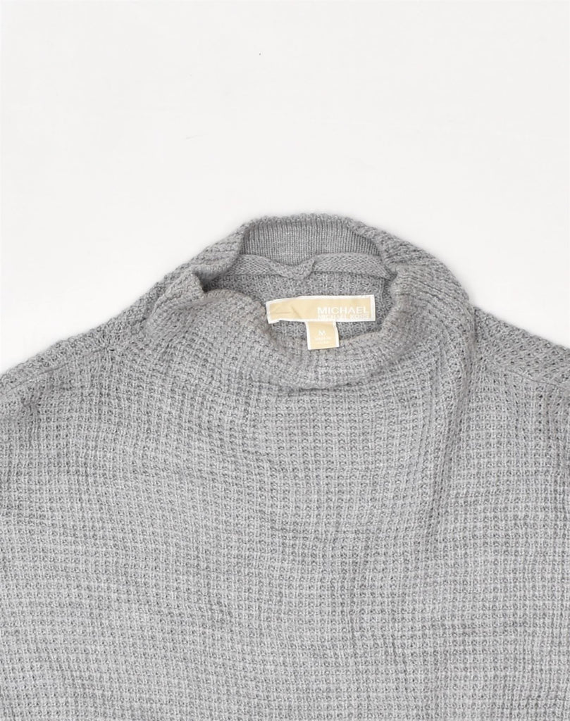 MICHAEL KORS Womens Turtle Neck Jumper Sweater UK 12 Medium Grey | Vintage Michael Kors | Thrift | Second-Hand Michael Kors | Used Clothing | Messina Hembry 