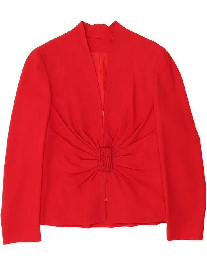 VINTAGE Womens Blazer Jacket UK 10 Small Red Wool Vintage Vintage and Second-Hand Vintage from Messina Hembry 