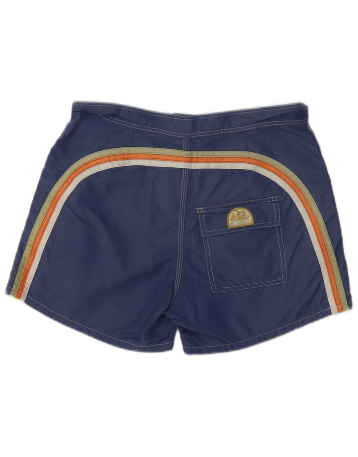 Sundek Mens Swimming Shorts Medium Navy Blue Polyester