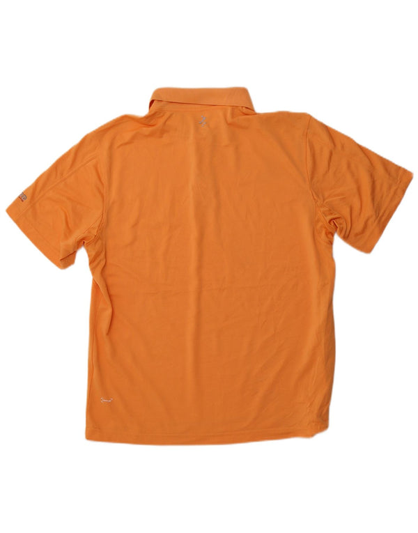 IZOD Mens Polo Shirt Medium Orange Polyester