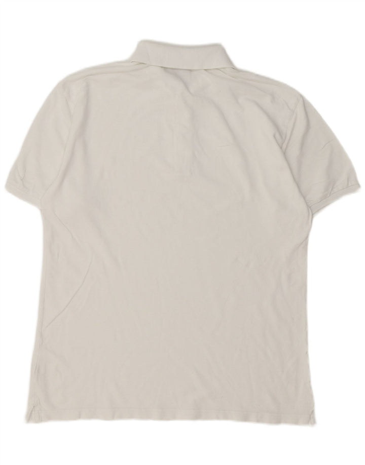 Diadora Mens Polo Shirt Large White Cotton