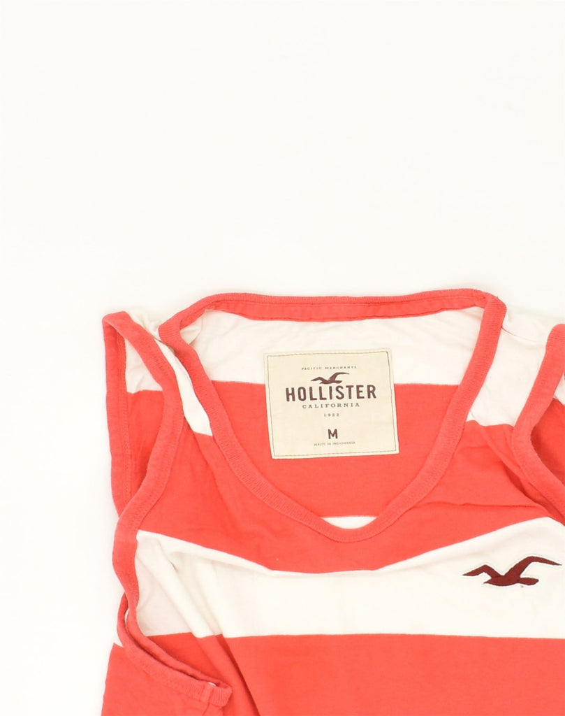 HOLLISTER Womens California Vest Top UK 14 Medium Red Striped Cotton | Vintage Hollister | Thrift | Second-Hand Hollister | Used Clothing | Messina Hembry 