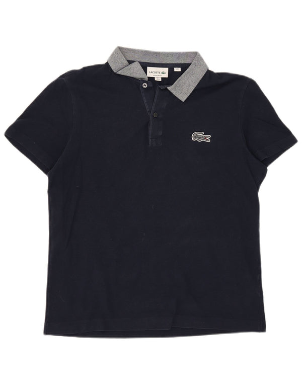 Lacoste Mens Regular Fit Polo Shirt Size 4 Medium Navy Blue Cotton