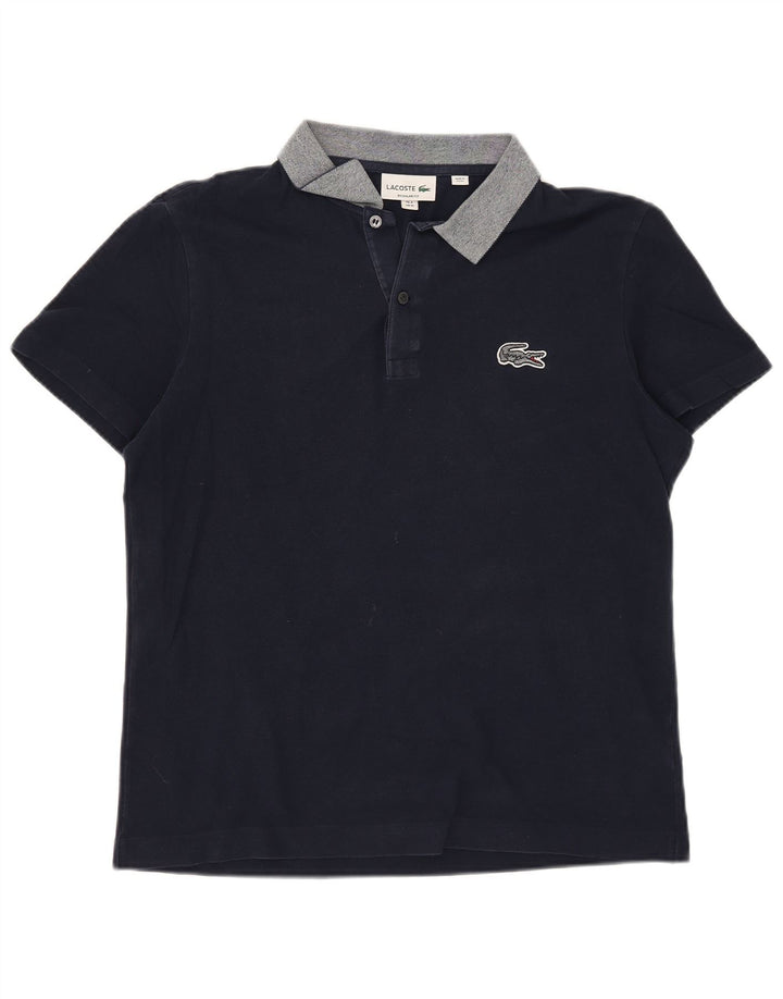 Lacoste Mens Regular Fit Polo Shirt Size 4 Medium Navy Blue Cotton