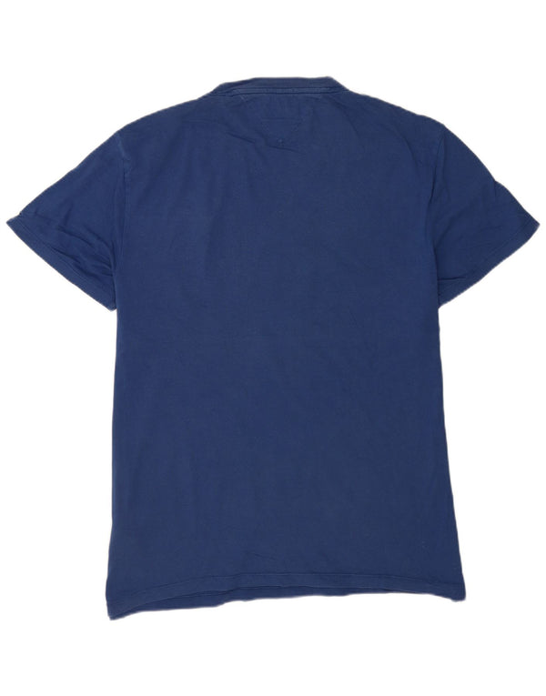 Tommy Hilfiger Mens Graphic T-Shirt Top XL Navy Blue Colourblock