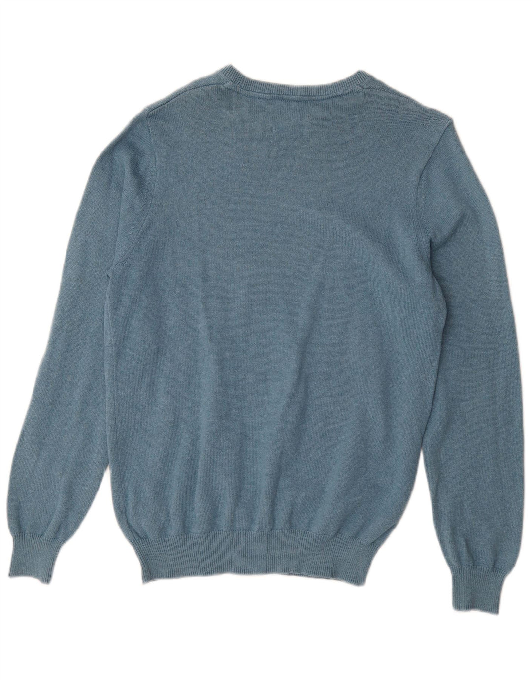 Marks & Spencer Mens Boat Neck Jumper Sweater Medium Blue Cotton