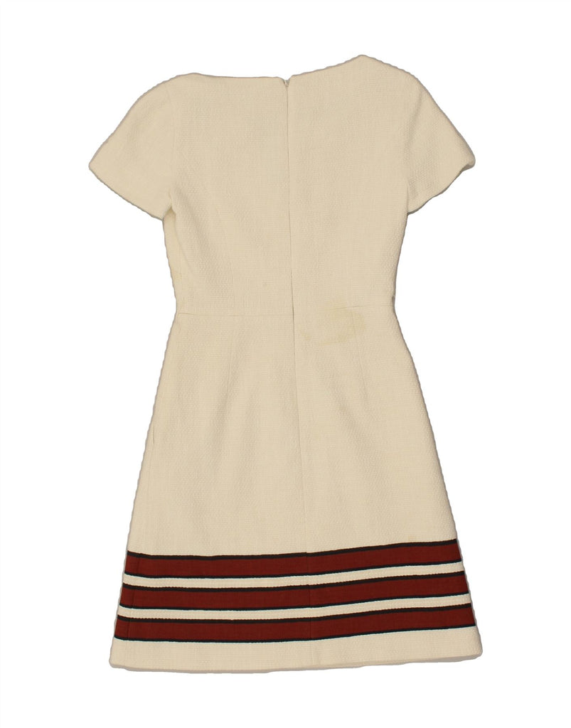 KAREN MILLEN Womens Basic Dress UK 6 XS Off White Cotton | Vintage Karen Millen | Thrift | Second-Hand Karen Millen | Used Clothing | Messina Hembry 
