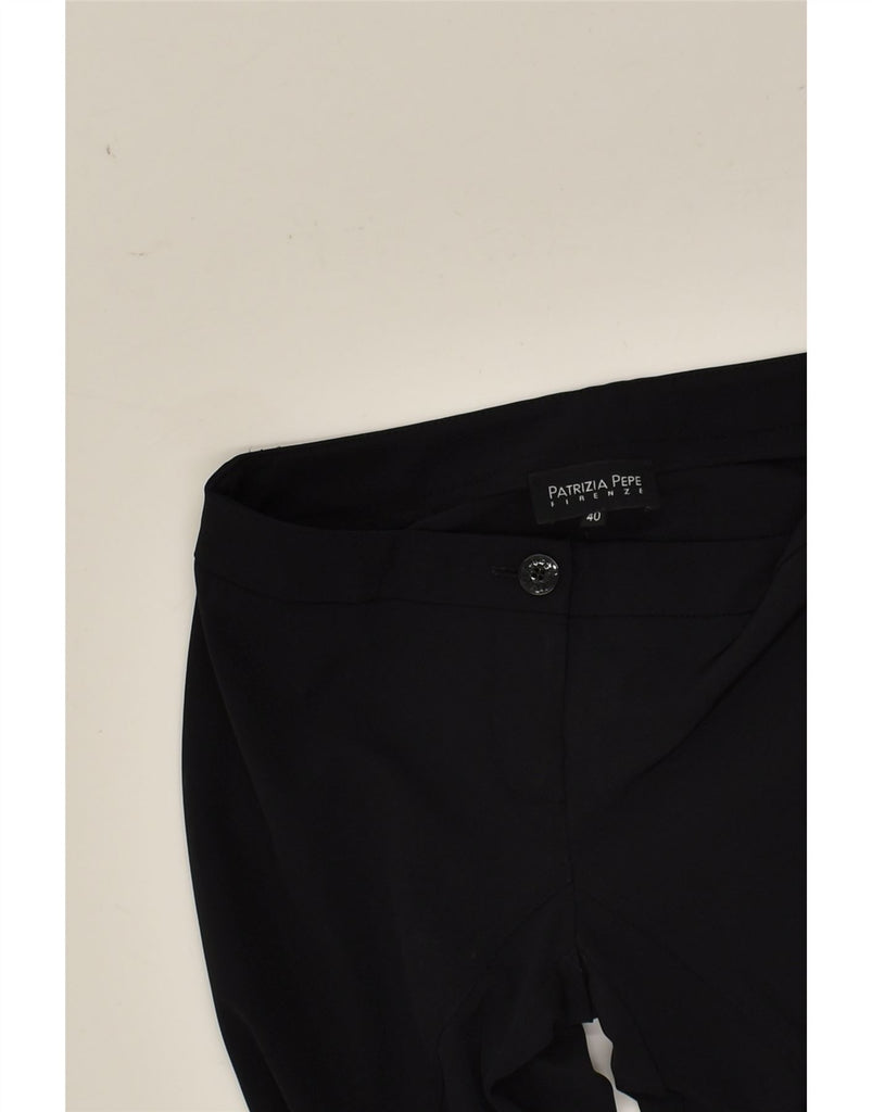 PATRIZIA PEPE Womens Slim Casual Trousers IT 40 Small W28 L30  Black | Vintage Patrizia Pepe | Thrift | Second-Hand Patrizia Pepe | Used Clothing | Messina Hembry 