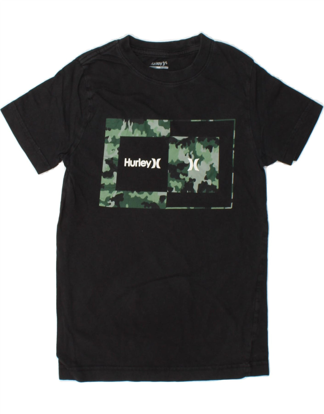 HURLEY Boys Graphic T-Shirt Top 7-8 Years Small Black Vintage Hurley and Second-Hand Hurley from Messina Hembry 