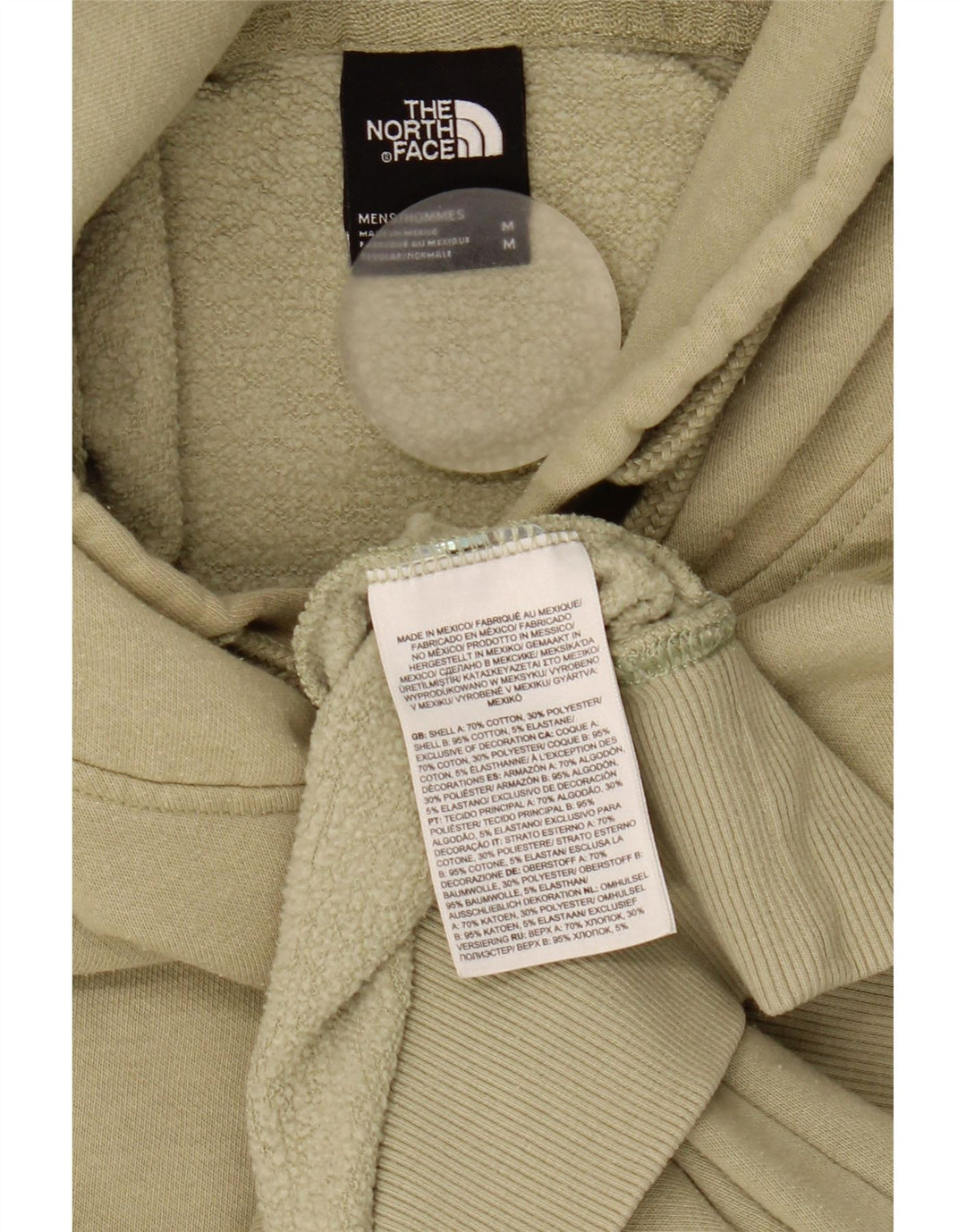 The North Face Mens Hoodie Jumper Medium Green Cotton