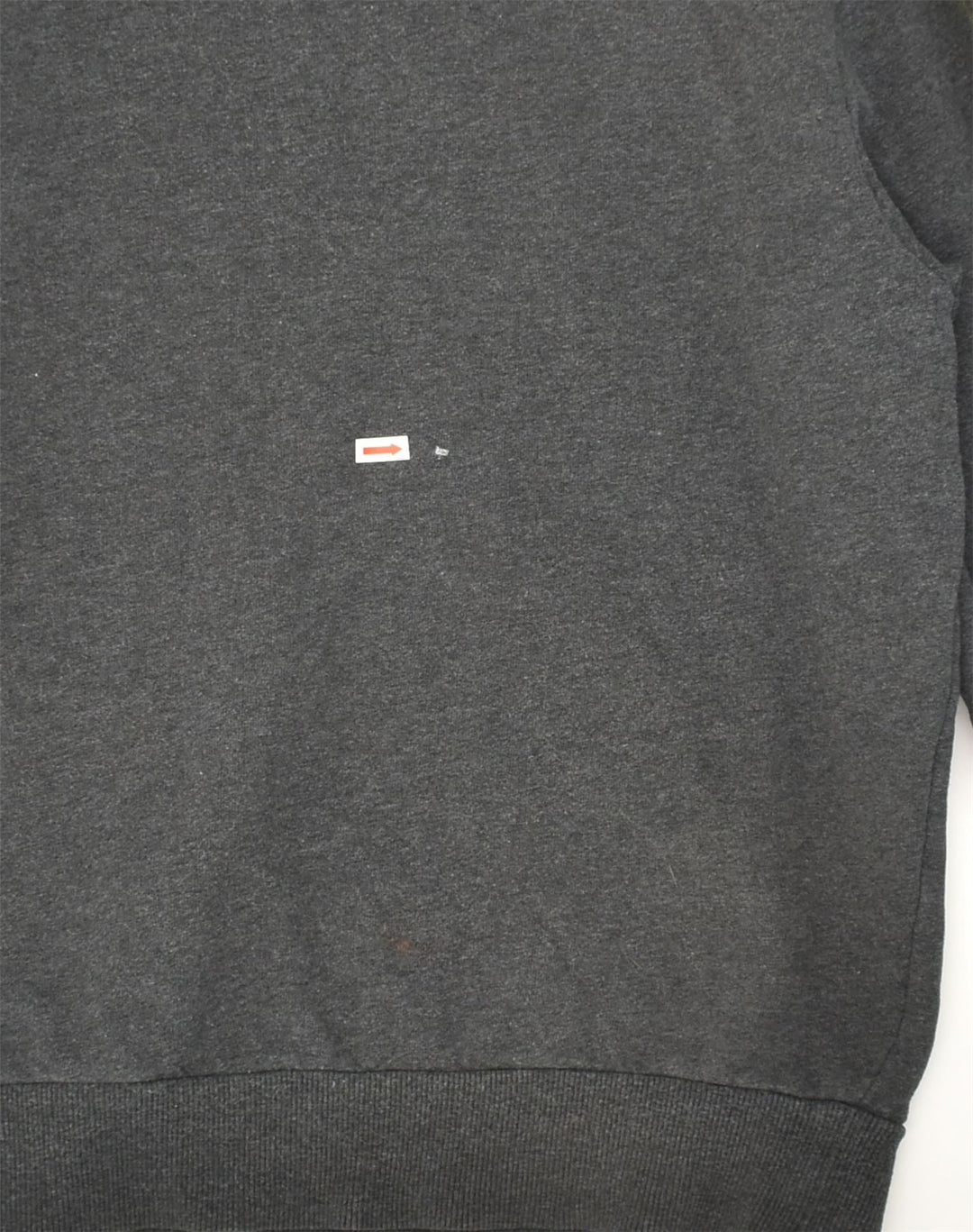 ELLESSE Womens Graphic Hoodie Jumper UK 14 Medium Grey Cotton | Vintage Ellesse | Thrift | Second-Hand Ellesse | Used Clothing | Messina Hembry 