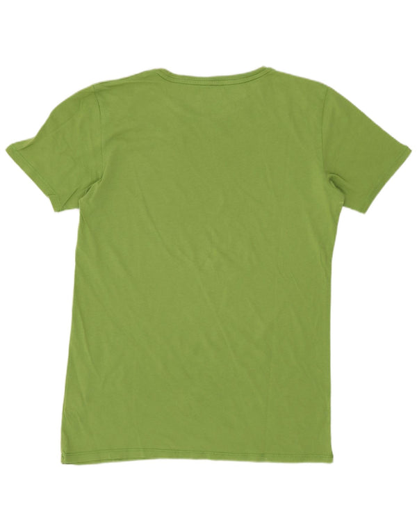 Napapijri Boys Graphic T-Shirt Top 15-16 Years Green Cotton
