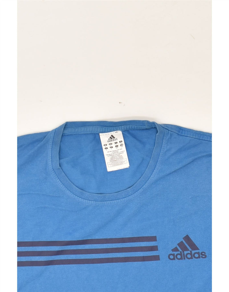 ADIDAS Mens Graphic T-Shirt Top Large Blue Cotton | Vintage Adidas | Thrift | Second-Hand Adidas | Used Clothing | Messina Hembry 