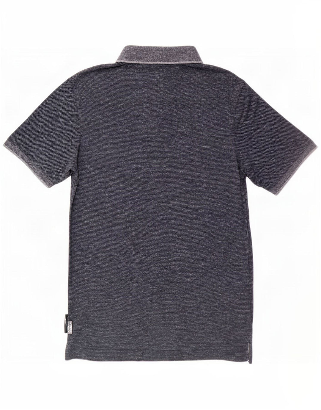 Superdry Mens Polo Shirt Large Navy Blue Flecked Cotton