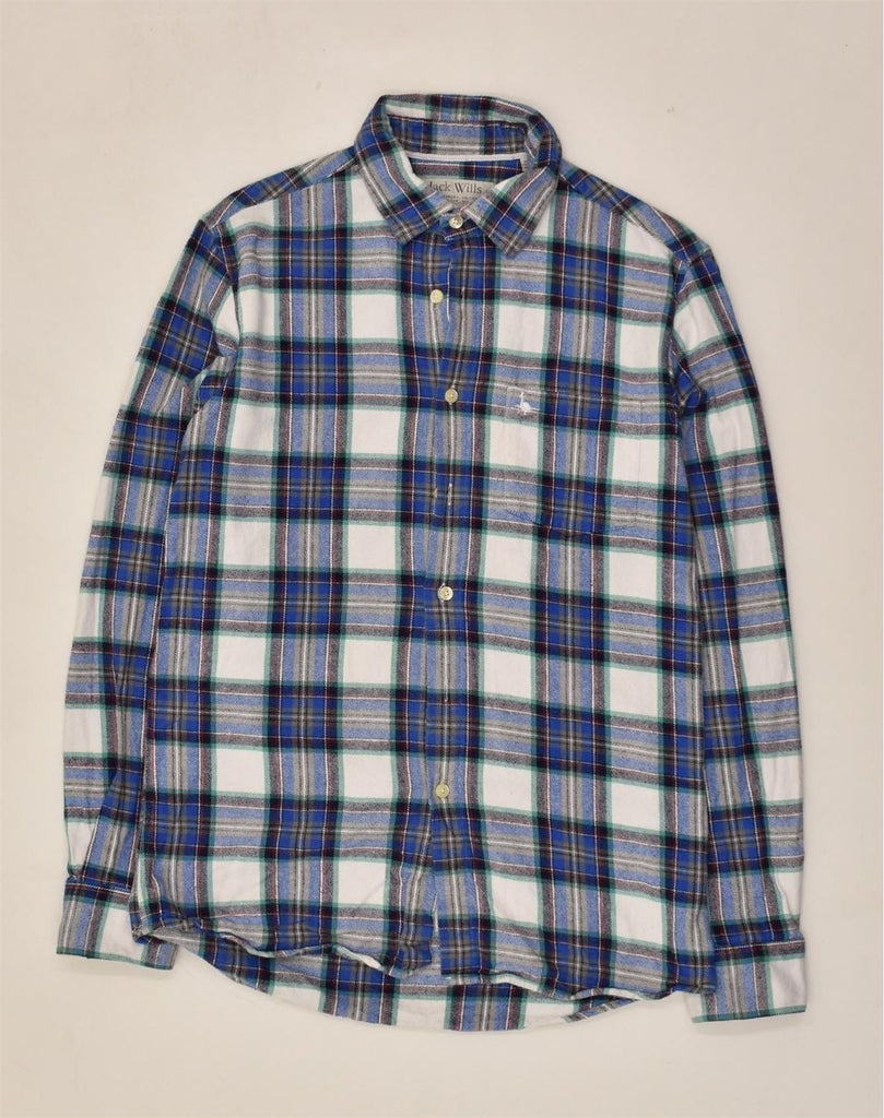 JACK WILLS Mens Flannel Shirt Small Blue Check Cotton | Vintage Jack Wills | Thrift | Second-Hand Jack Wills | Used Clothing | Messina Hembry 