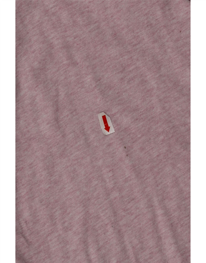 Superdry Womens T-Shirt Top UK 16 Large Pink Cotton