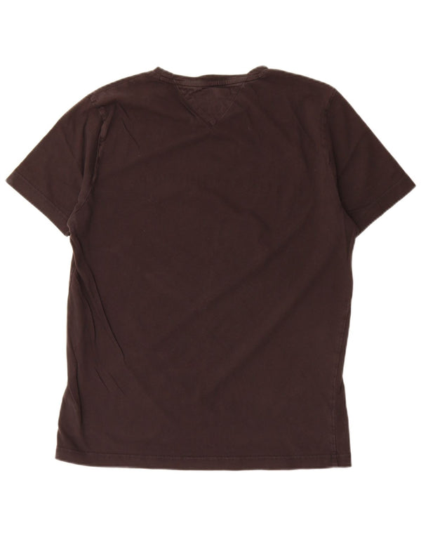 Tommy Hilfiger Mens Graphic T-Shirt Top Large Black Cotton