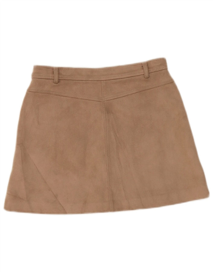 Zara Womens Mini Skirt Small W27 Brown Polyester