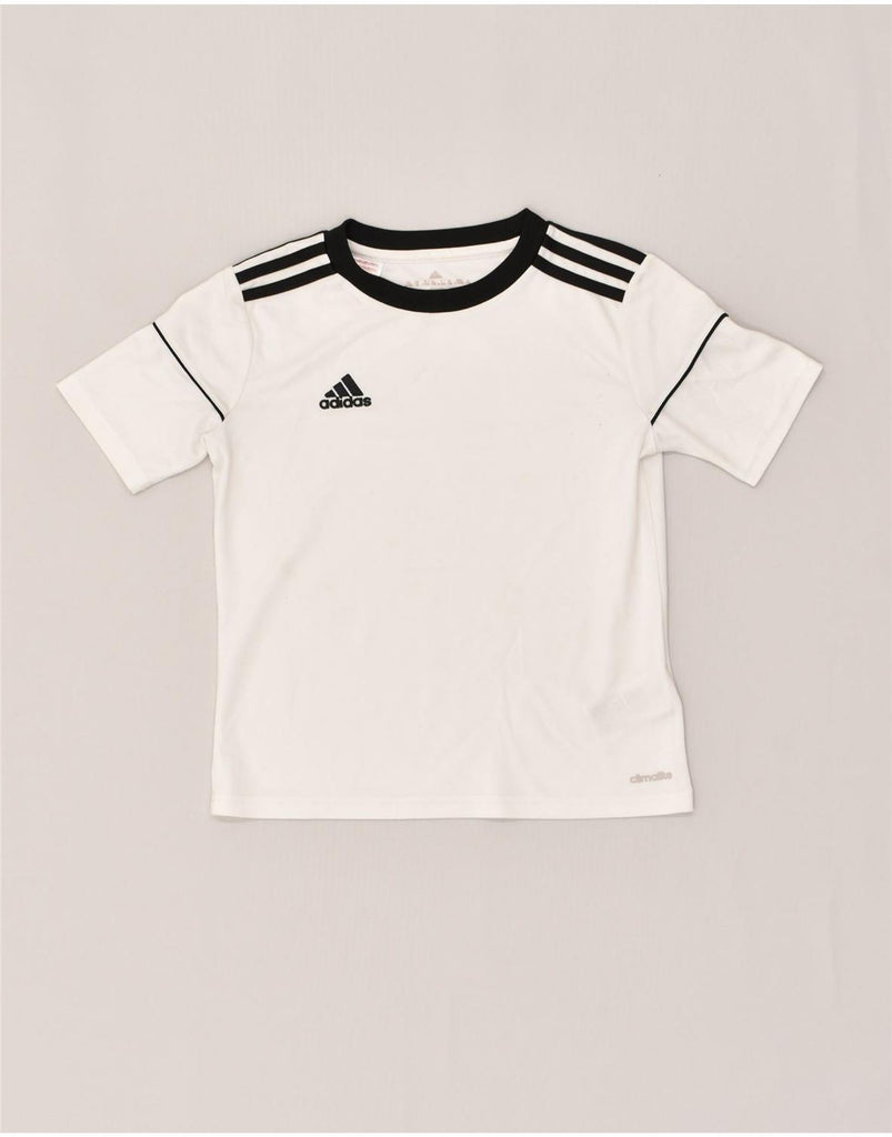 ADIDAS Boys T-Shirt Top 9-10 Years White Polyester | Vintage Adidas | Thrift | Second-Hand Adidas | Used Clothing | Messina Hembry 