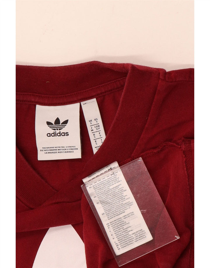 Adidas Mens Graphic T-Shirt Top Small Red Cotton