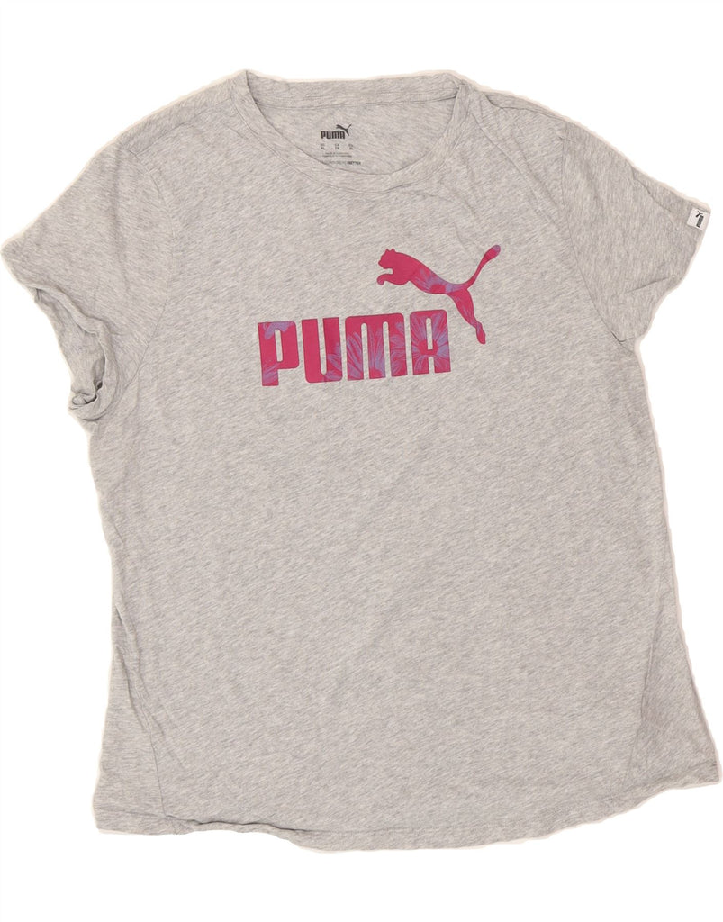 PUMA Womens Graphic T-Shirt Top UK 18 XL Grey Cotton Vintage Puma and Second-Hand Puma from Messina Hembry 