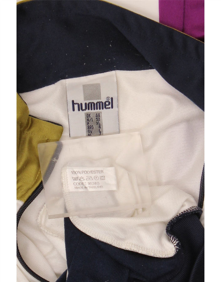 Hummel Mens Tracksuit Top Jacket IT 52 Large Purple Colourblock Polyester