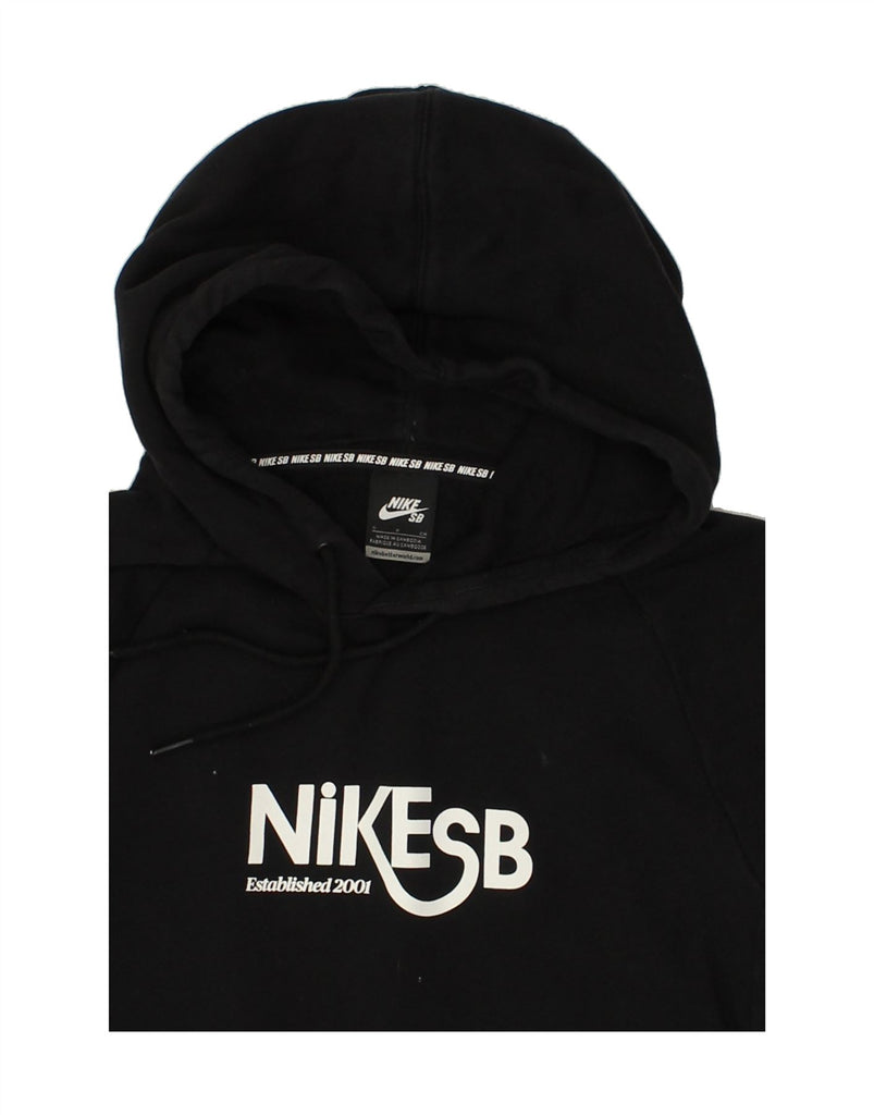 NIKE Mens Graphic Hoodie Jumper Small Black Cotton | Vintage Nike | Thrift | Second-Hand Nike | Used Clothing | Messina Hembry 